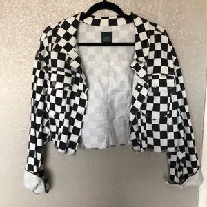 Retro cropped jean jacket